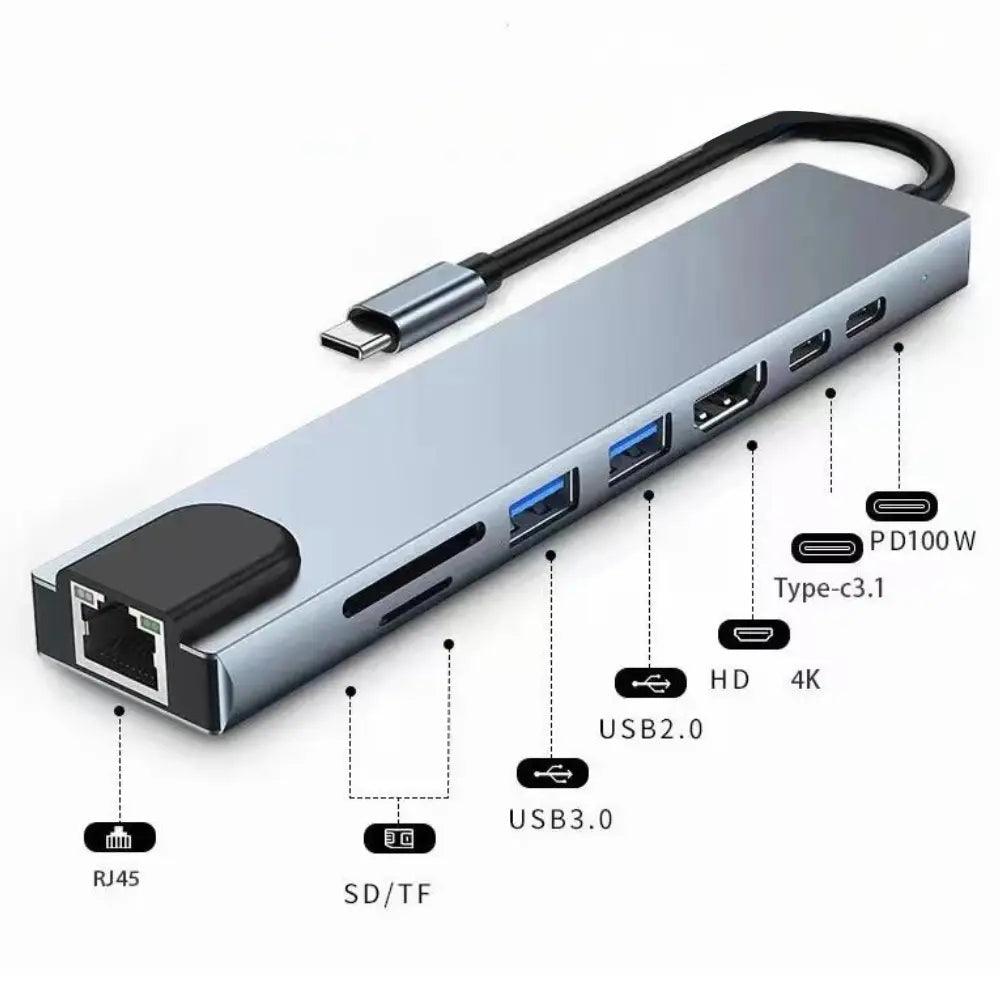 Adaptador Hub USB 3.0 Tipo C