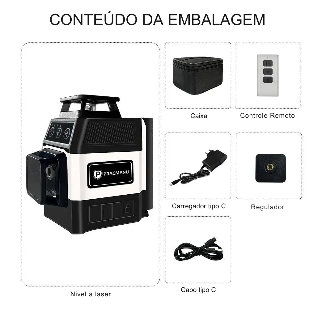 Mini Nível Laser 3D