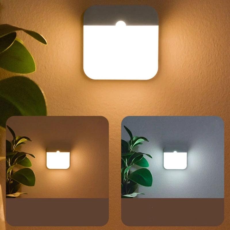 Lâmpada LED Quadrada com Sensor