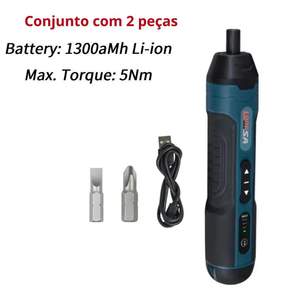 Mini Chave de Fenda Recarregável